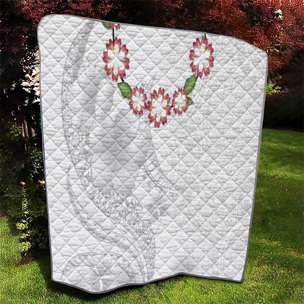 Manuia le Aso Sa o Tamaiti Tonga Quilt White Sunday Heilala Lei LT9 - Polynesian Pride