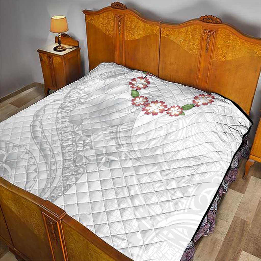 Manuia le Aso Sa o Tamaiti Tonga Quilt White Sunday Heilala Lei LT9 - Polynesian Pride