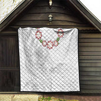 Manuia le Aso Sa o Tamaiti Tonga Quilt White Sunday Heilala Lei LT9 - Polynesian Pride