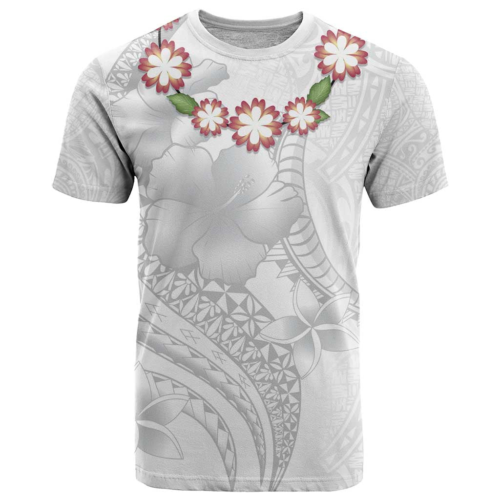 Manuia le Aso Sa o Tamaiti Tonga T Shirt White Sunday Heilala Lei LT9 White - Polynesian Pride