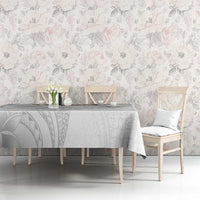 Manuia le Aso Sa o Tamaiti Tonga Tablecloth White Sunday Heilala Lei LT9 - Polynesian Pride