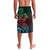 Hawaiian Sea Turtle Lavalava Green Hibiscus Flowers and Kakau Pattern