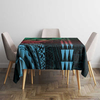 Hawaiian Sea Turtle Tablecloth Green Hibiscus Flowers and Kakau Pattern LT9 - Polynesian Pride