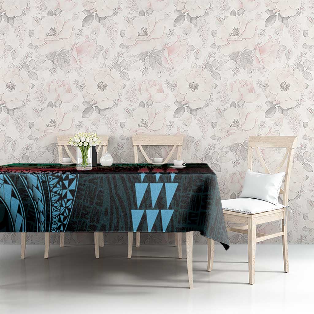 Hawaiian Sea Turtle Tablecloth Green Hibiscus Flowers and Kakau Pattern LT9 - Polynesian Pride