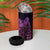 Hawaiian Sea Turtle 4 in 1 Can Cooler Tumbler Pink Hibiscus Flowers and Kakau Pattern