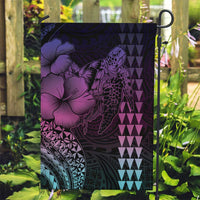 Hawaiian Sea Turtle Garden Flag Pink Hibiscus Flowers and Kakau Pattern LT9 Garden Flag Pink - Polynesian Pride