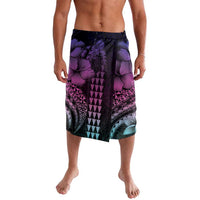 Hawaiian Sea Turtle Lavalava Pink Hibiscus Flowers and Kakau Pattern LT9 Pink - Polynesian Pride