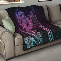 Hawaiian Sea Turtle Quilt Pink Hibiscus Flowers and Kakau Pattern LT9 - Polynesian Pride