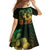 Hawaiian Sea Turtle Family Matching Off Shoulder Maxi Dress and Hawaiian Shirt Reggae Hibiscus Flowers and Kakau Pattern