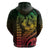 Hawaiian Sea Turtle Hoodie Reggae Hibiscus Flowers and Kakau Pattern