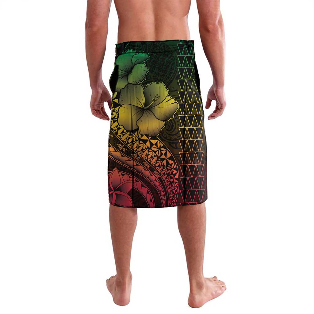 Hawaiian Sea Turtle Lavalava Reggae Hibiscus Flowers and Kakau Pattern LT9 - Polynesian Pride