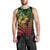 Hawaiian Sea Turtle Men Tank Top Reggae Hibiscus Flowers and Kakau Pattern