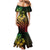 Hawaiian Sea Turtle Mermaid Dress Reggae Hibiscus Flowers and Kakau Pattern