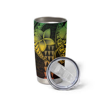 Hawaiian Sea Turtle Tumbler Cup Reggae Hibiscus Flowers and Kakau Pattern LT9 - Polynesian Pride