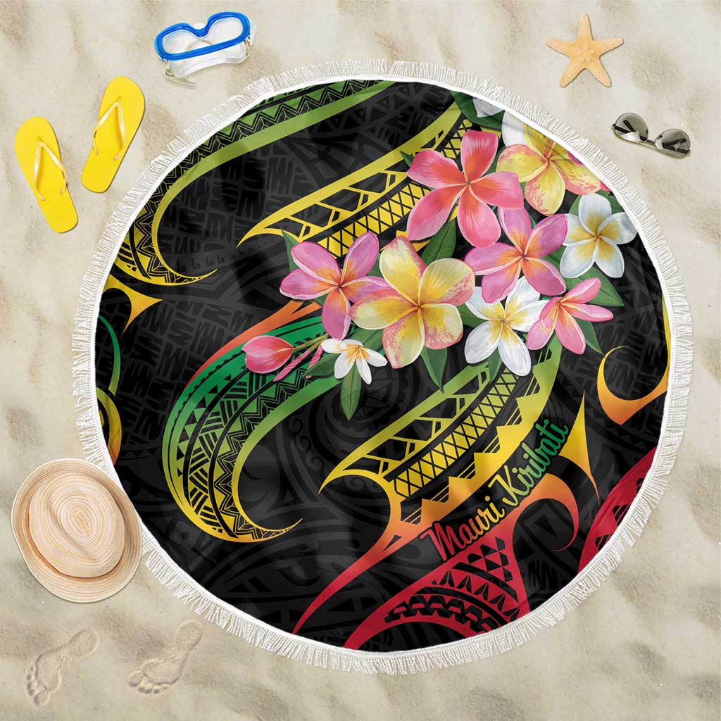 Kiribati Red Jasmine Mango Beach Blanket Reggae Polynesian Art Vibe LT9 One Size 150cm Reggae - Polynesian Pride
