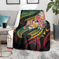 Kiribati Red Jasmine Mango Blanket Reggae Polynesian Art Vibe LT9 - Polynesian Pride