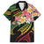 Kiribati Red Jasmine Mango Family Matching Puletasi and Hawaiian Shirt Reggae Polynesian Art Vibe