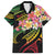 Kiribati Red Jasmine Mango Family Matching Short Sleeve Bodycon Dress and Hawaiian Shirt Reggae Polynesian Art Vibe