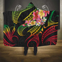 Kiribati Red Jasmine Mango Hooded Blanket Reggae Polynesian Art Vibe LT9 - Polynesian Pride