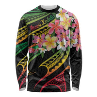 Kiribati Red Jasmine Mango Long Sleeve Shirt Reggae Polynesian Art Vibe LT9 Unisex Reggae - Polynesian Pride