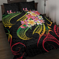 Kiribati Red Jasmine Mango Quilt Bed Set Reggae Polynesian Art Vibe LT9 Reggae - Polynesian Pride