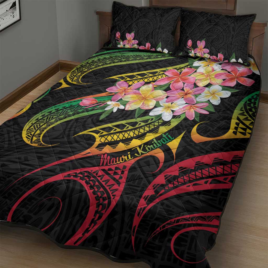 Kiribati Red Jasmine Mango Quilt Bed Set Reggae Polynesian Art Vibe LT9 - Polynesian Pride