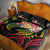 Kiribati Red Jasmine Mango Quilt Bed Set Reggae Polynesian Art Vibe