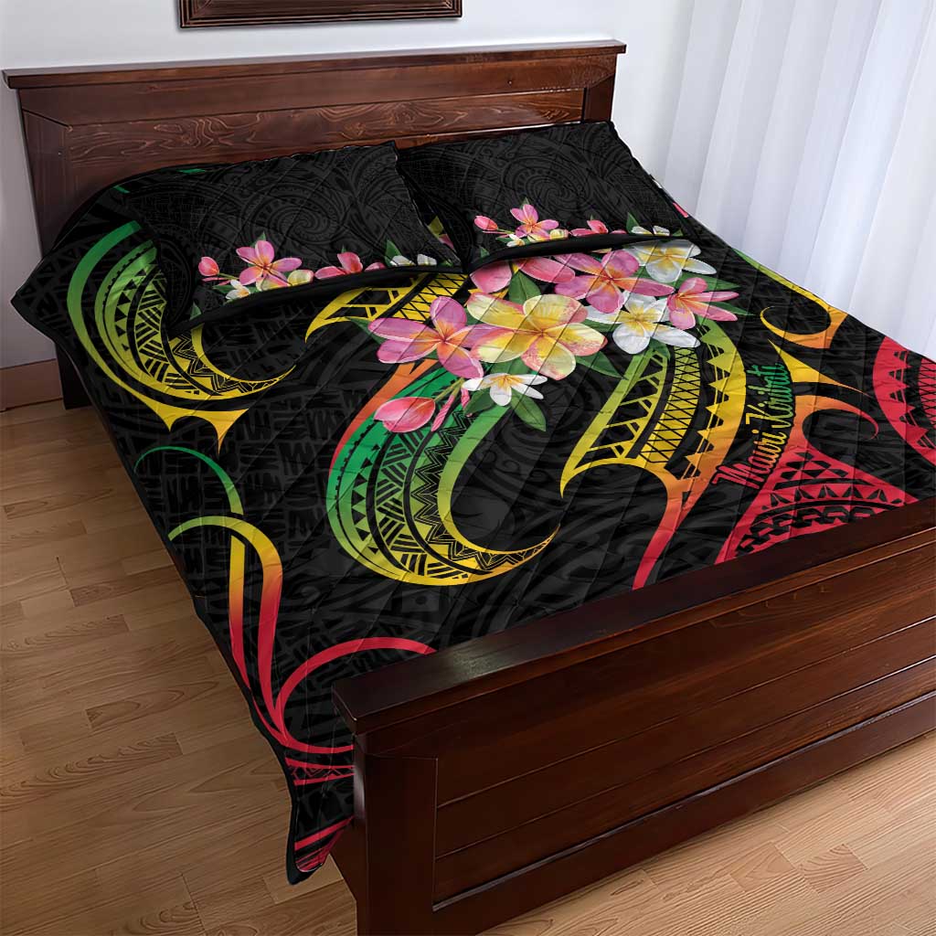 Kiribati Red Jasmine Mango Quilt Bed Set Reggae Polynesian Art Vibe LT9 - Polynesian Pride