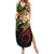 Kiribati Red Jasmine Mango Summer Maxi Dress Reggae Polynesian Art Vibe