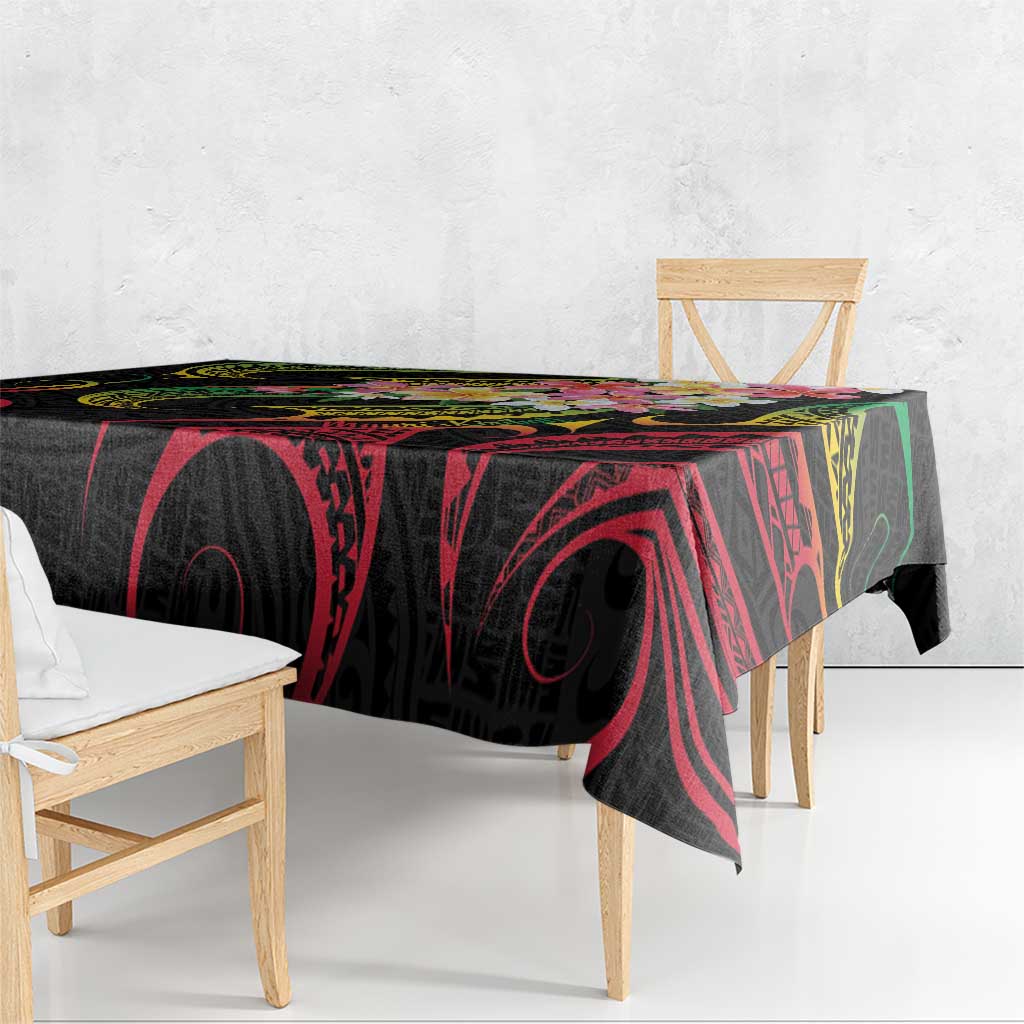 Kiribati Red Jasmine Mango Tablecloth Reggae Polynesian Art Vibe LT9 - Polynesian Pride