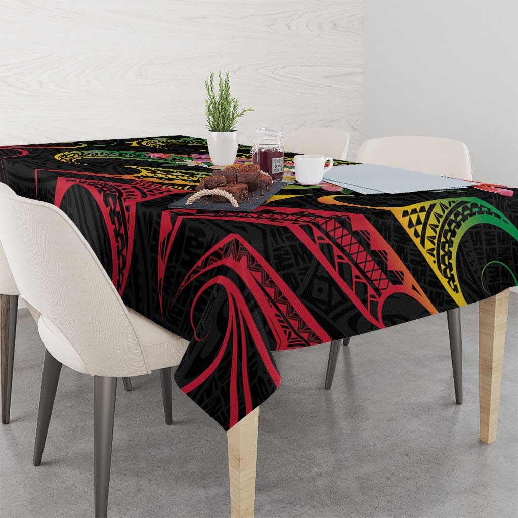 Kiribati Red Jasmine Mango Tablecloth Reggae Polynesian Art Vibe LT9 - Polynesian Pride