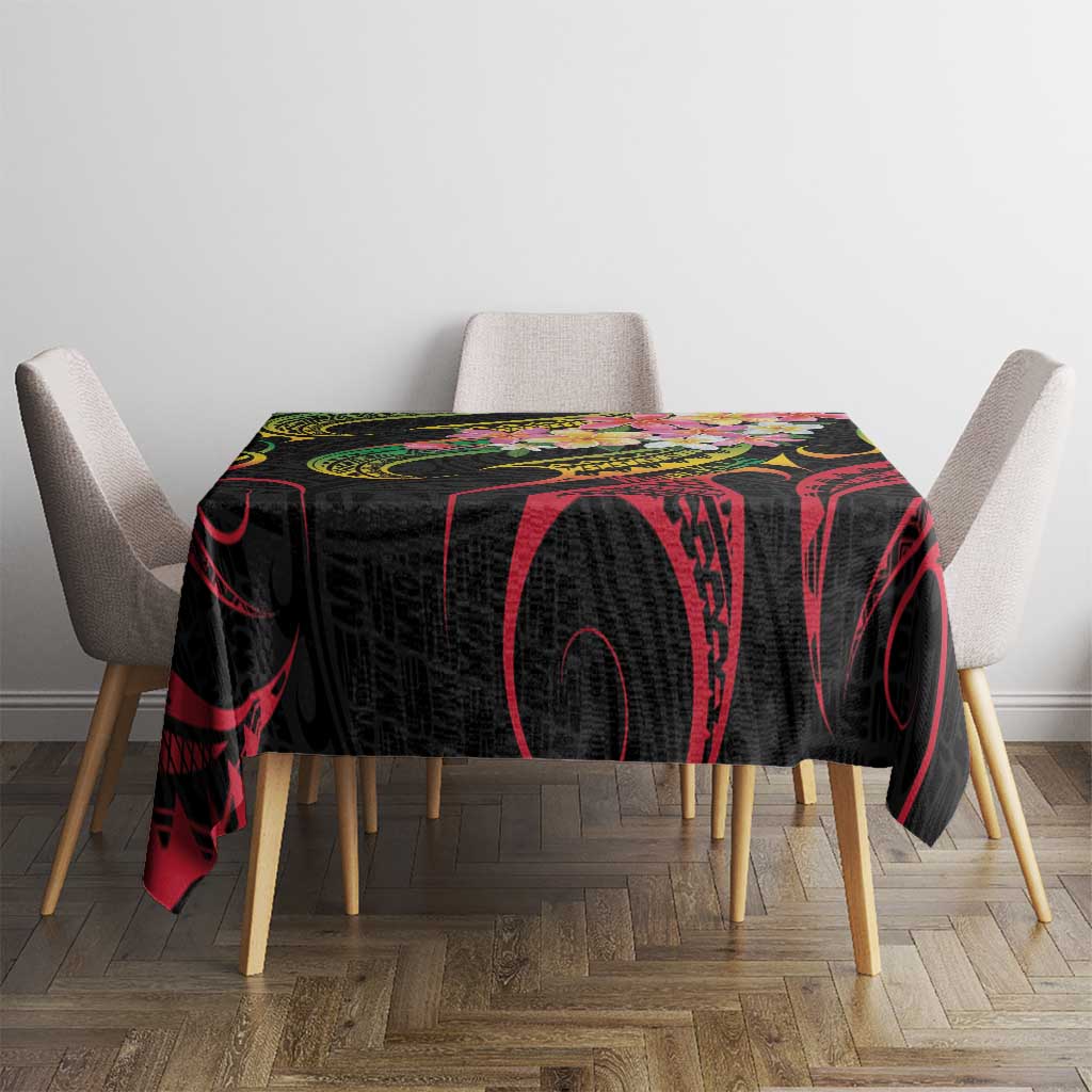 Kiribati Red Jasmine Mango Tablecloth Reggae Polynesian Art Vibe LT9 - Polynesian Pride