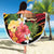 Personalised Tokelau Tropical Flowers Beach Blanket Reggae Polynesian Art Vibe