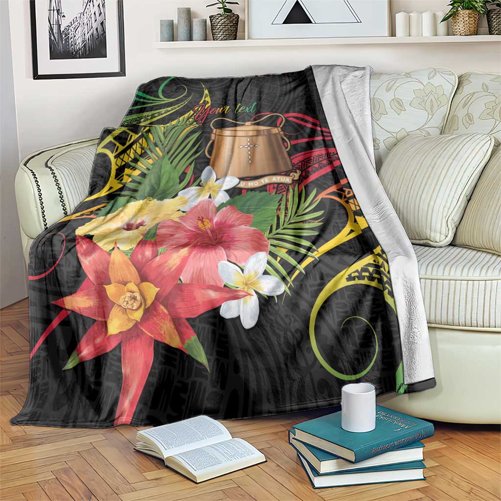 Personalised Tokelau Tropical Flowers Blanket Reggae Polynesian Art Vibe LT9 Reggae - Polynesian Pride