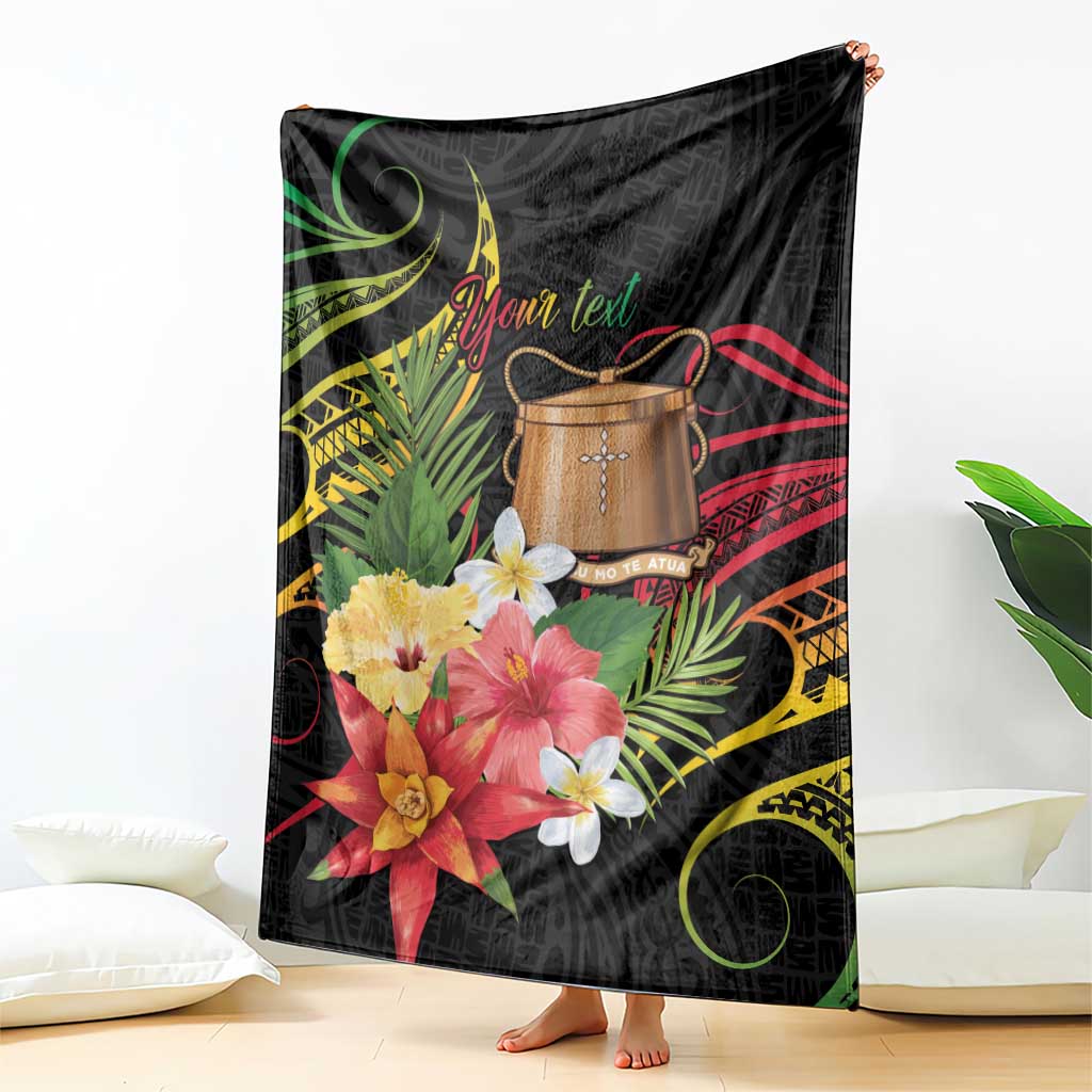 Personalised Tokelau Tropical Flowers Blanket Reggae Polynesian Art Vibe LT9 - Polynesian Pride