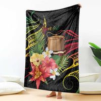 Personalised Tokelau Tropical Flowers Blanket Reggae Polynesian Art Vibe LT9 - Polynesian Pride