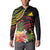 Personalised Tokelau Tropical Flowers Button Sweatshirt Reggae Polynesian Art Vibe