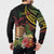 Personalised Tokelau Tropical Flowers Button Sweatshirt Reggae Polynesian Art Vibe