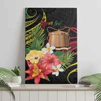 Personalised Tokelau Tropical Flowers Canvas Wall Art Reggae Polynesian Art Vibe LT9 - Polynesian Pride