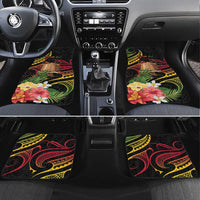 Personalised Tokelau Tropical Flowers Car Mats Reggae Polynesian Art Vibe LT9 Set 4pcs Reggae - Polynesian Pride