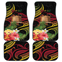 Personalised Tokelau Tropical Flowers Car Mats Reggae Polynesian Art Vibe LT9 - Polynesian Pride