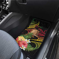 Personalised Tokelau Tropical Flowers Car Mats Reggae Polynesian Art Vibe LT9 - Polynesian Pride
