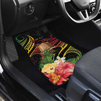 Personalised Tokelau Tropical Flowers Car Mats Reggae Polynesian Art Vibe LT9 - Polynesian Pride
