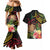 Personalised Tokelau Tropical Flowers Couples Matching Mermaid Dress and Hawaiian Shirt Reggae Polynesian Art Vibe