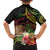 Personalised Tokelau Tropical Flowers Family Matching Off Shoulder Short Dress and Hawaiian Shirt Reggae Polynesian Art Vibe