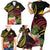 Personalised Tokelau Tropical Flowers Family Matching Short Sleeve Bodycon Dress and Hawaiian Shirt Reggae Polynesian Art Vibe