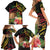 Personalised Tokelau Tropical Flowers Family Matching Short Sleeve Bodycon Dress and Hawaiian Shirt Reggae Polynesian Art Vibe