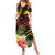 Personalised Tokelau Tropical Flowers Family Matching Summer Maxi Dress and Hawaiian Shirt Reggae Polynesian Art Vibe