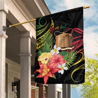 Personalised Tokelau Tropical Flowers Garden Flag Reggae Polynesian Art Vibe LT9 House Flag Reggae - Polynesian Pride