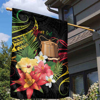 Personalised Tokelau Tropical Flowers Garden Flag Reggae Polynesian Art Vibe LT9 - Polynesian Pride